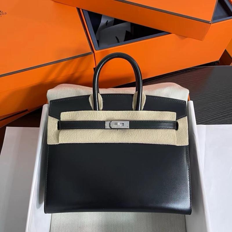 Hermes Birkin 25 sellier black swift PHW